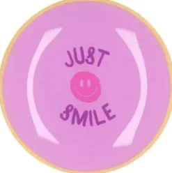 Daan Kromhout Design tegeltje glas just smile 18x18cm