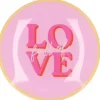 Daan Kromhout Design tegeltje glas love 18x18cm