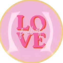 Daan Kromhout Design tegeltje glas love 18x18cm