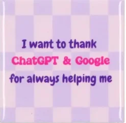 Daan Kromhout Design tegeltje i want to thank 10x10cm paars