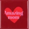 Daan Kromhout Design tegeltje amazing mom 10x10cm rood