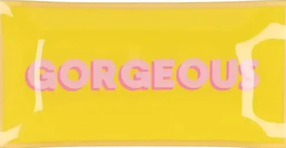Daan Kromhout Design tegeltje glas gorgeous 20x10cm