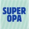 Daan Kromhout Design tegeltje super opa 10x10cm blauw