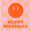 Daan Kromhout Design tegeltje keramiek happy birthday 10x10cm multi