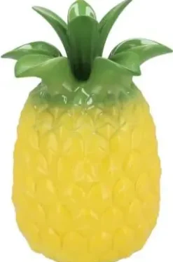 Daan Kromhout Design vaas keramiek pineapple tropical 14x18cm geel