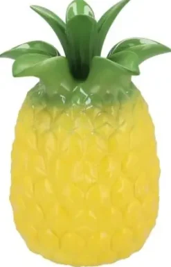 Daan Kromhout Design vaas keramiek pineapple tropical 18x28cm geel