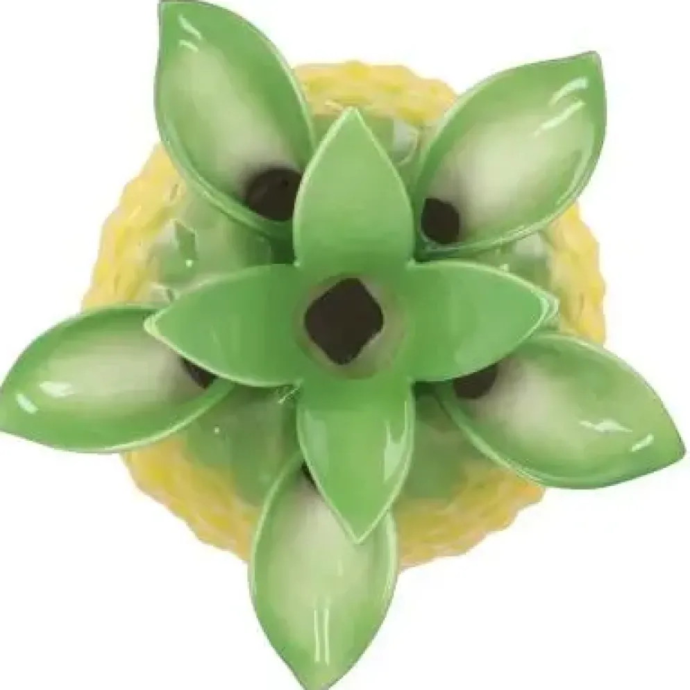 Daan Kromhout Design vaas keramiek pineapple tropical 18x28cm geel
