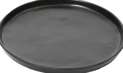 Decoris decoratiebord aluminium rond 35x2.5cm zwart