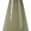 Decoris kandelaar glas deco 8x17cm groen