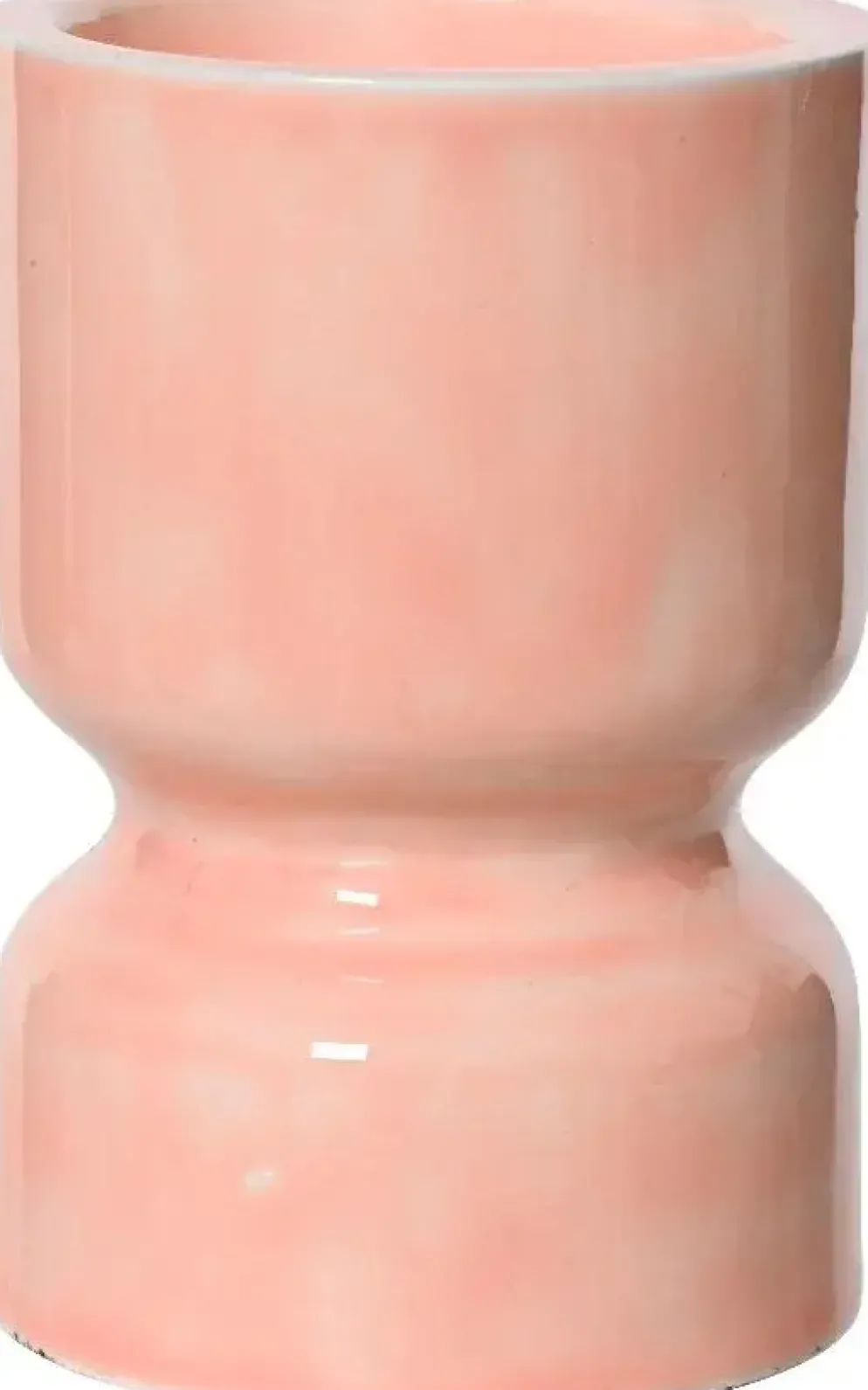 Decoris kandelaar ijzer deco 10.5x15cm roze