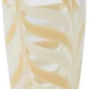 Decoris vaas glas deco 15.5x30cm crème, transparant