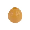 Decoris vaas glas deco 18x17.8cm geel
