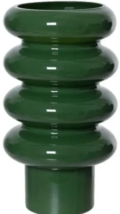 Decoris vaas glas deco 14x25.5cm groen