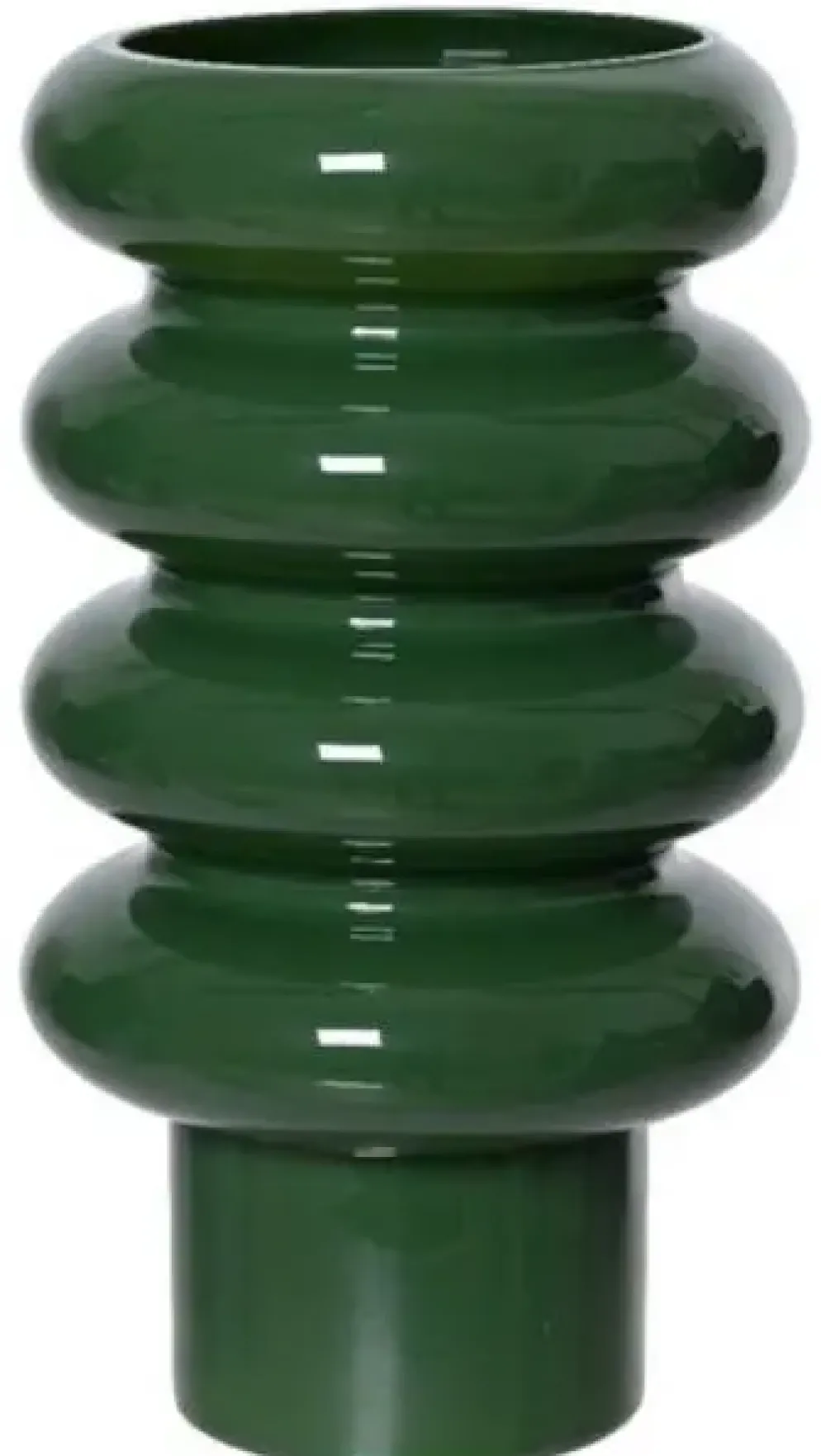 Decoris vaas glas deco 14x25.5cm groen