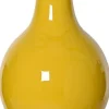 Decoris vaas ijzer deco 25x56cm geel