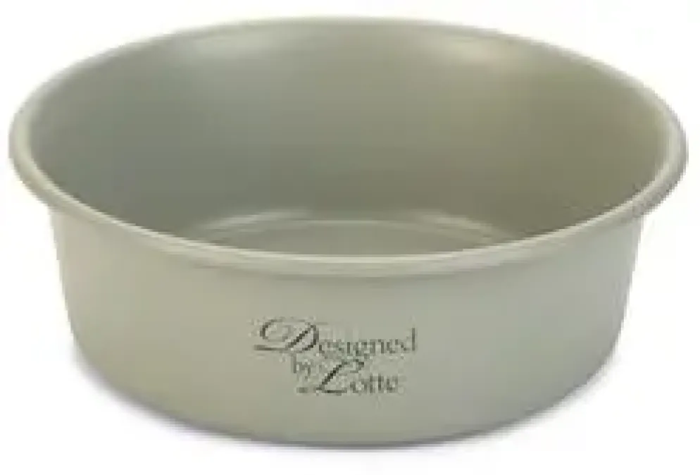 Designed by Lotte Feribo voer- en drinkbak hond licht grijs 16 cm