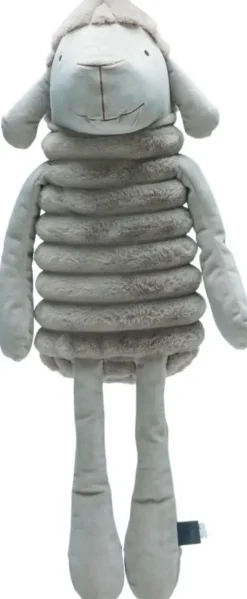 Designed by Lotte hondenspeelgoed Reza schaap XL pluche 65x17x17cm grijs