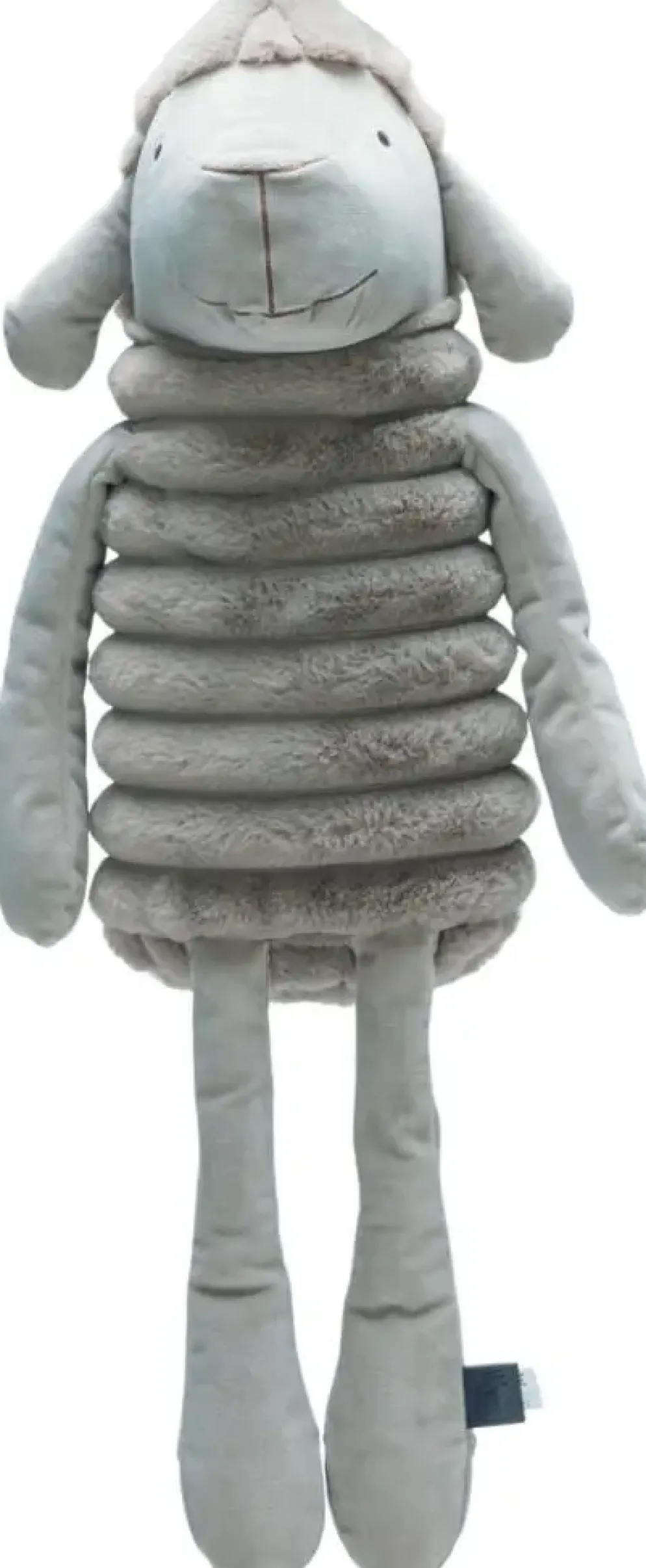 Designed by Lotte hondenspeelgoed Reza schaap XL pluche 65x17x17cm grijs