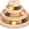 Designed by Lotte kattenspeelgoed speeltoren Mia rubberhout d26h14.5cm bruin