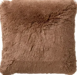 Dutch Decor kussen fluffy 45x45cm tobacco brown