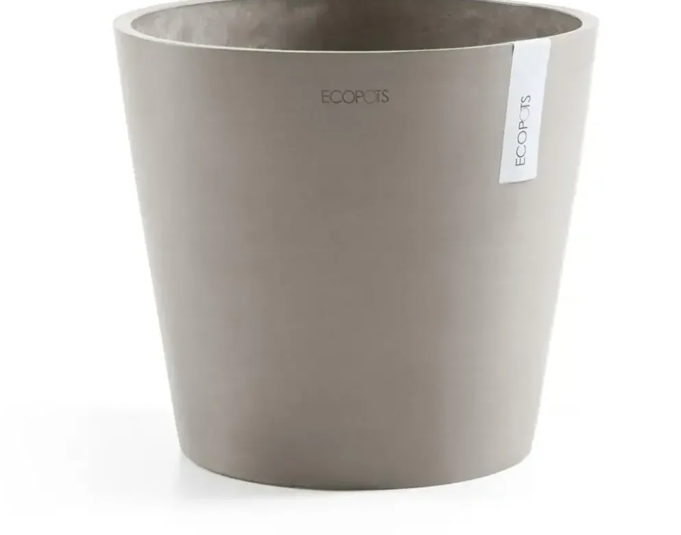 Ecopots kunststof bloempot amsterdam 25x22 cm taupe