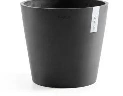 Ecopots kunststof bloempot amsterdam 25x22 cm donkergrijs