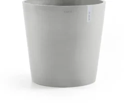 Ecopots kunststof bloempot amsterdam 50x44 cm witgrijs