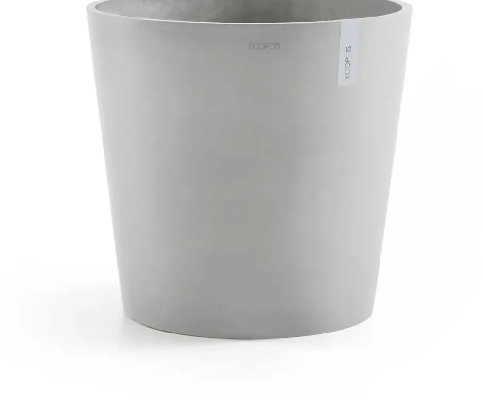 Ecopots kunststof bloempot amsterdam 50x44 cm witgrijs