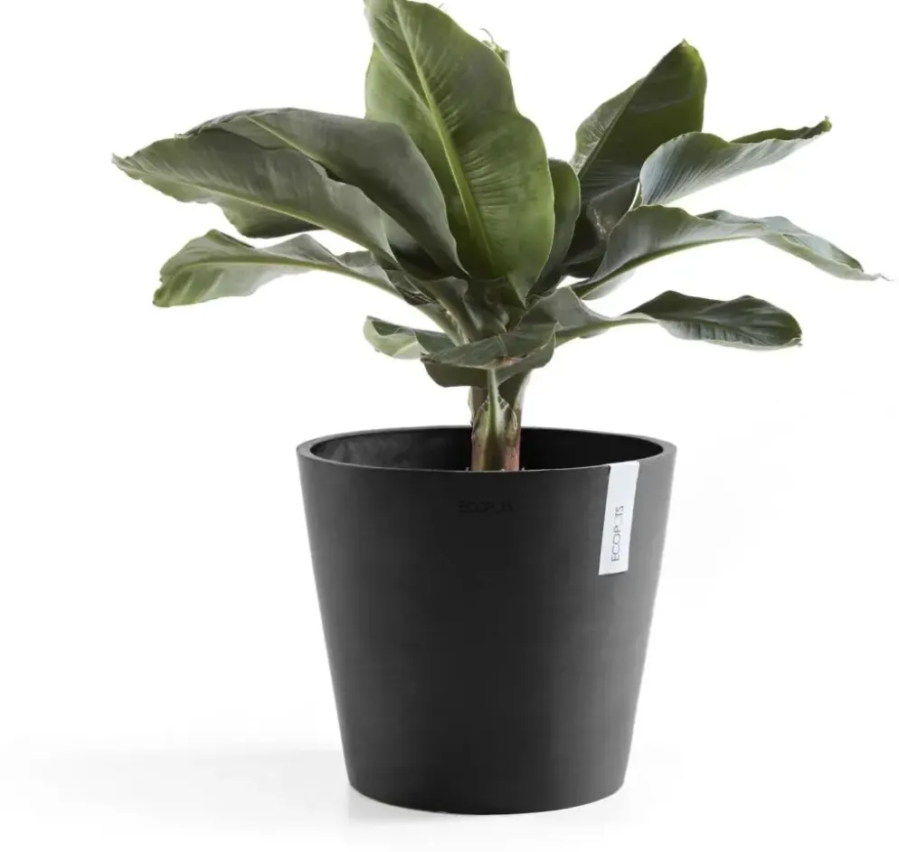 Ecopots kunststof bloempot amsterdam 40x35 cm donkergrijs