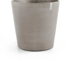 Ecopots kunststof bloempot amsterdam met wielen 80x74.2 cm taupe