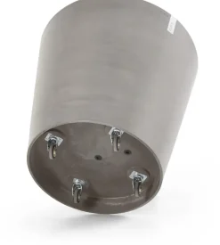 Ecopots kunststof bloempot amsterdam met wielen 80x74.2 cm taupe