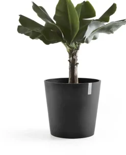 Ecopots kunststof bloempot amsterdam 50x44 cm donkergrijs