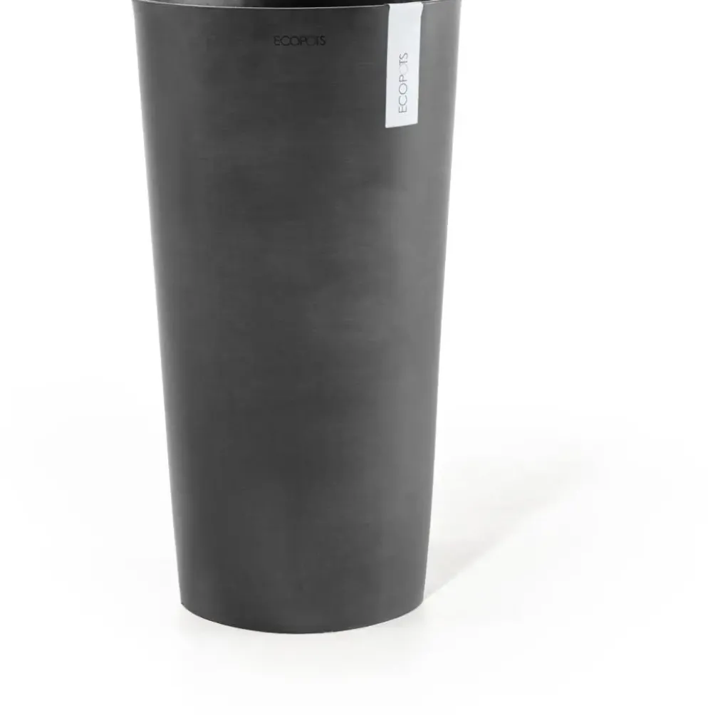 Ecopots kunststof bloempot amsterdam hoog 34x66 cm donkergrijs