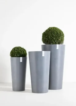 Ecopots kunststof bloempot amsterdam hoog 34x66 cm taupe