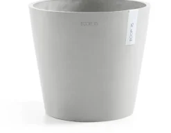 Ecopots kunststof bloempot amsterdam 30x26.3 cm witgrijs