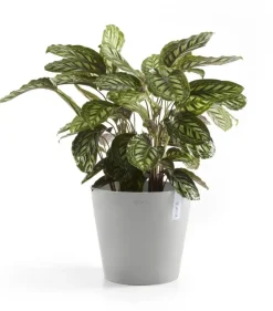 Ecopots kunststof bloempot amsterdam 30x26.3 cm witgrijs