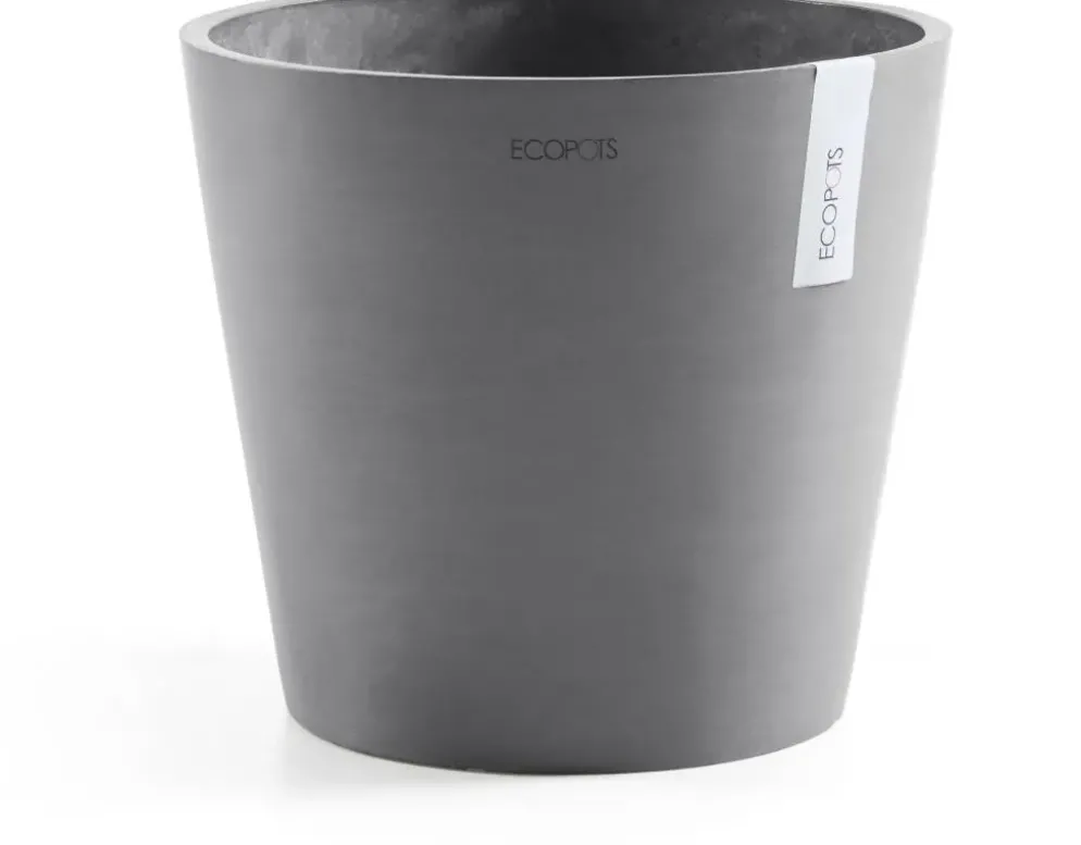 Ecopots kunststof bloempot amsterdam 40x35 cm grijs