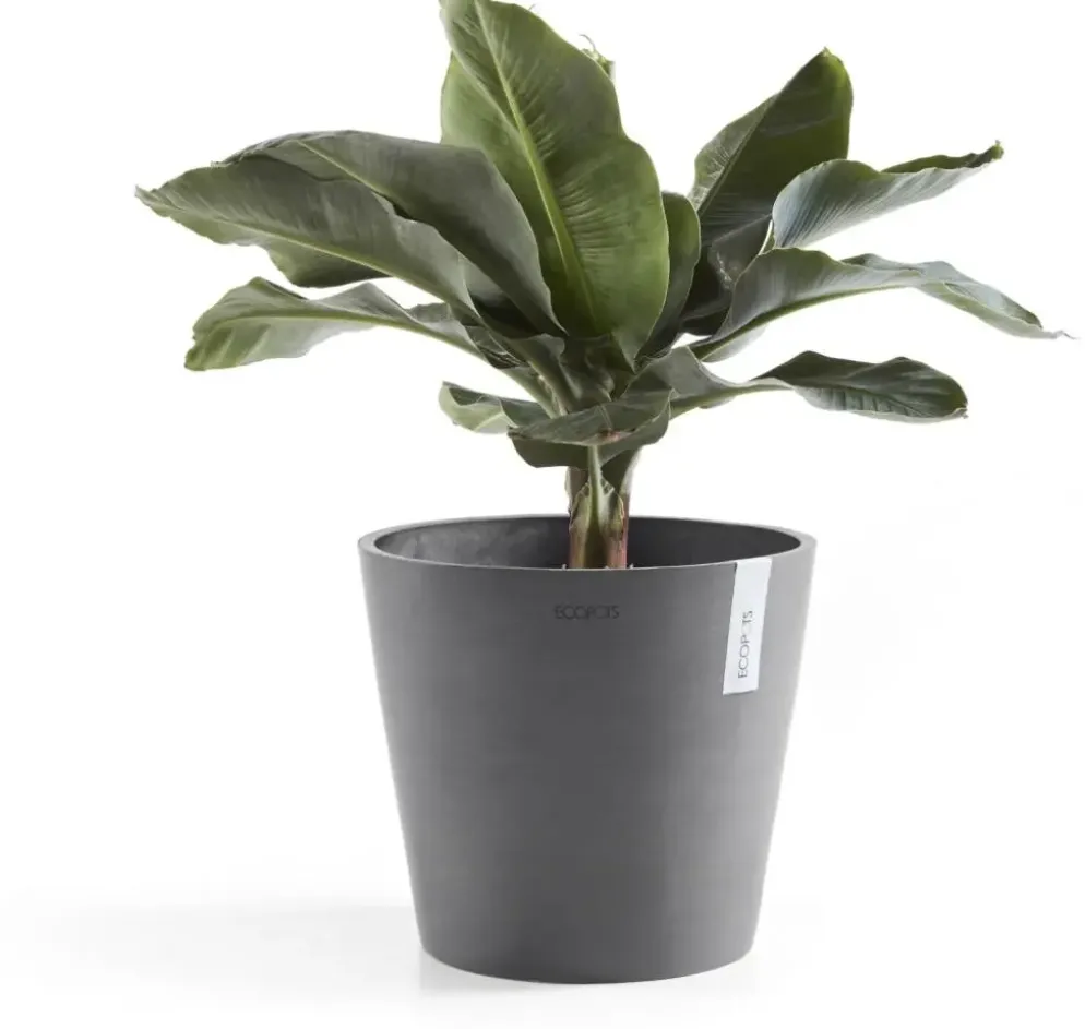 Ecopots kunststof bloempot amsterdam 40x35 cm grijs