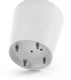 Ecopots kunststof bloempot amsterdam met wielen 60x56 cm puurwit