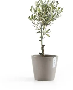 Ecopots kunststof bloempot amsterdam 20x17.7 cm taupe