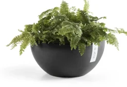 Ecopots kunststof bloempot brussels 35x16.5 cm donkergrijs
