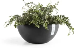 Ecopots kunststof bloempot brussels 25x12 cm donkergrijs