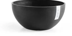 Ecopots kunststof bloempot brussels 25x12 cm donkergrijs