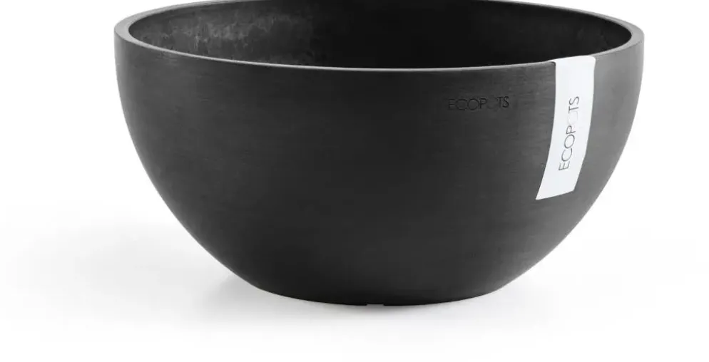 Ecopots kunststof bloempot brussels 25x12 cm donkergrijs
