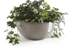 Ecopots kunststof bloempot brussels 30x14 cm taupe