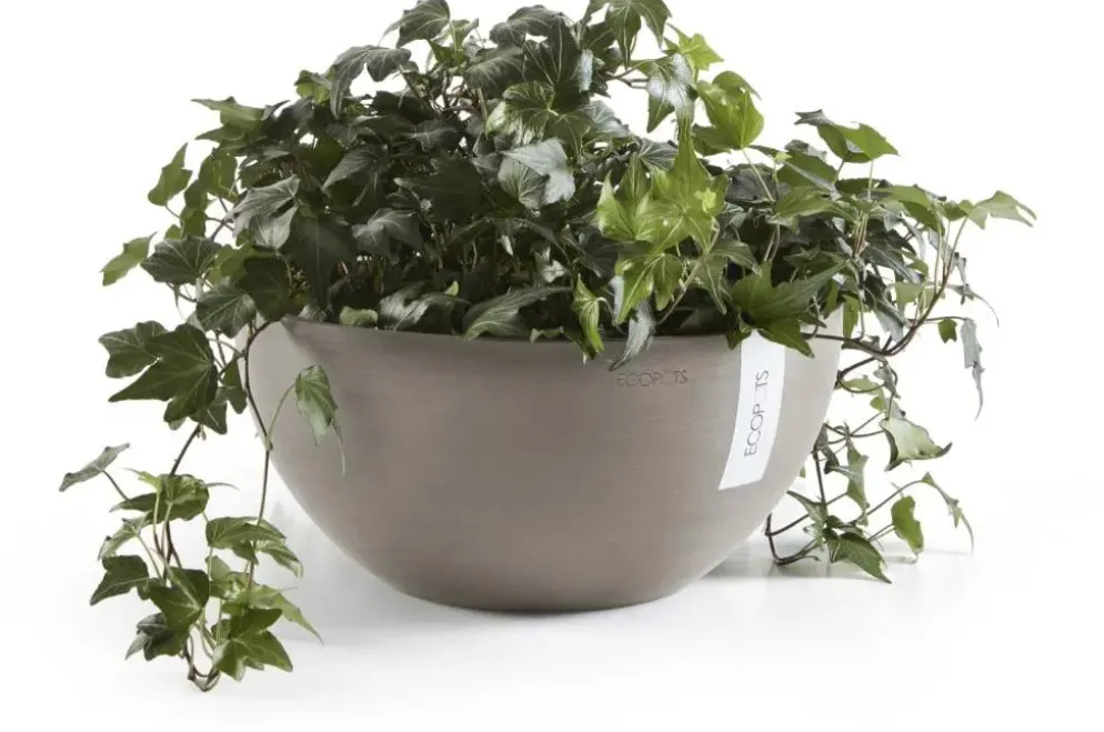 Ecopots kunststof bloempot brussels 30x14 cm taupe