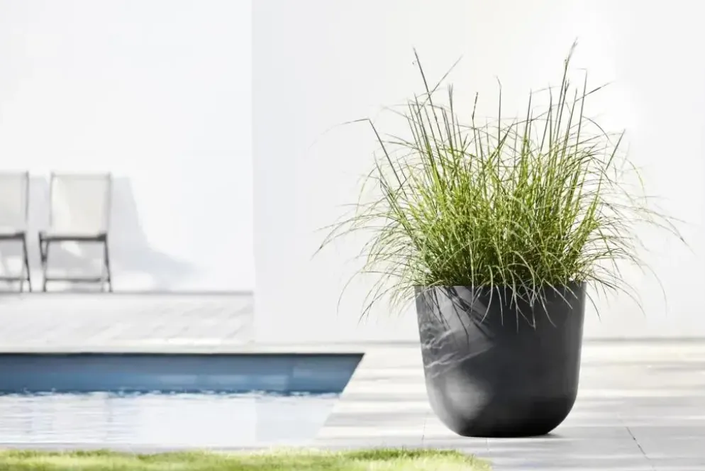 Ecopots kunststof bloempot oslo 45x39.2 cm donkergrijs