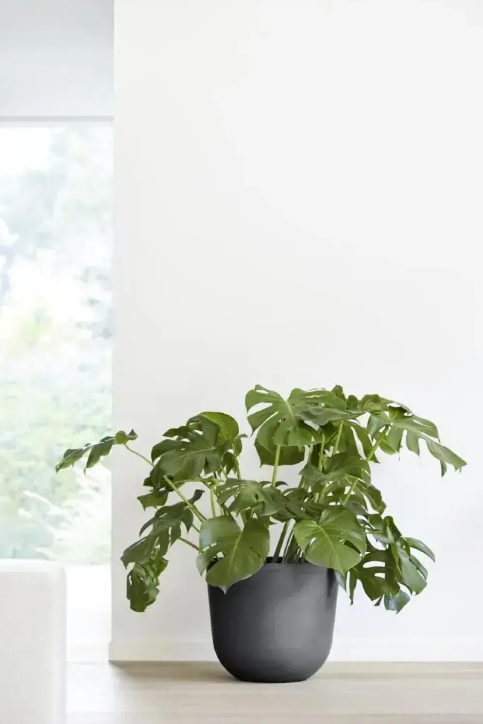 Ecopots kunststof bloempot oslo 45x39.2 cm donkergrijs