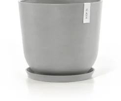 Ecopots kunststof bloempot oslo 45x39.2 cm witgrijs