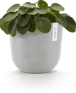 Ecopots kunststof bloempot oslo 25x21.8 cm witgrijs